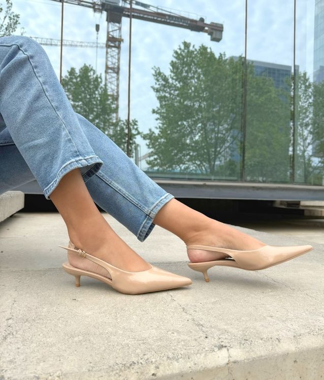 foto producto (3) Stiletto Beige Taco Kitten 4 Cm - Imagen 1