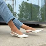 Stiletto Blanco Taco Kitten 4 Cm
