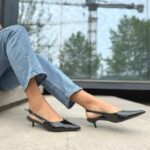 Stiletto Negro Taco Kitten 4 Cm