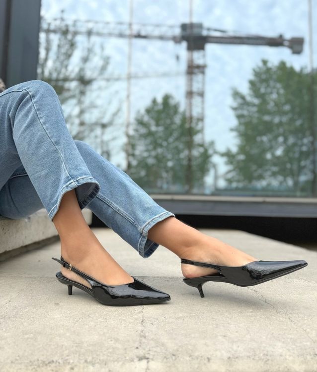 foto producto (8) Stiletto Negro Taco Kitten 4 Cm - Imagen 1