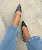 Stiletto Negro Taco Kitten 4 Cm - Imagen 2